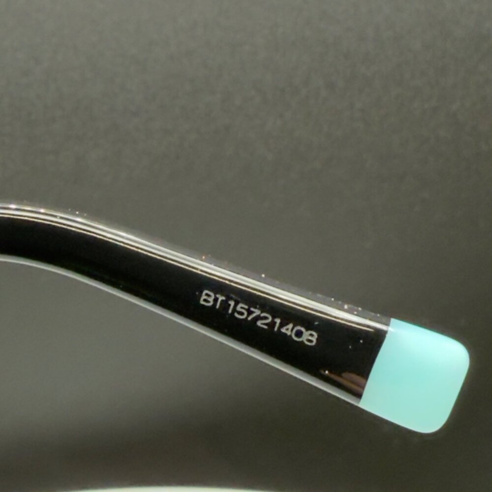 Tiffany & Co TF 4175B 8285/9S Black Cat Eye Sunglasses Blue Lens 55 19 140 READ - Picture 11 of 15